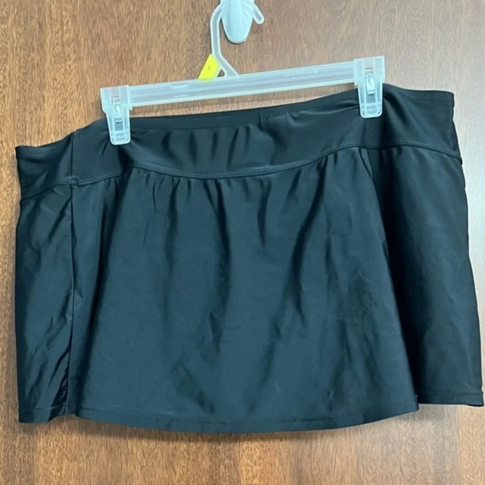 Kona Sol Skirtini Swim Skirt Black‎ Size 20W